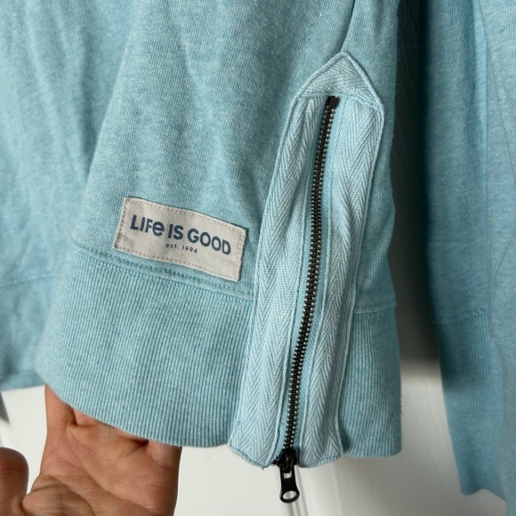 Life is Good simply true quarter zip beach blue - Picture 7 of 12
